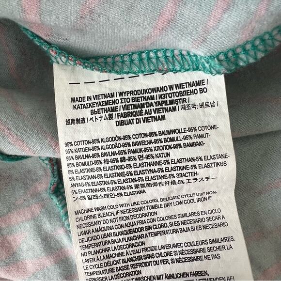 Vans Splash Skirt swing skater green pink palm leaf foliage print exposed zipper - Picture 5 of 7